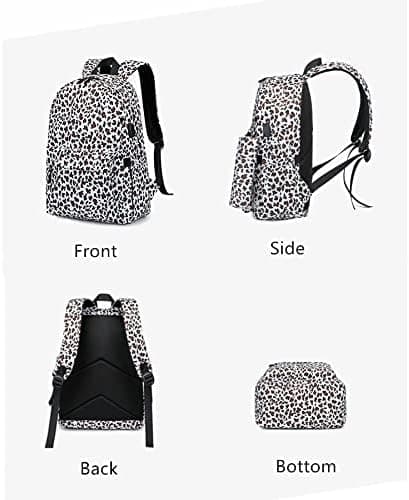3-pack Leopardmönstrad Skolryggsäck för Kvinnor, Stor Kapacitet