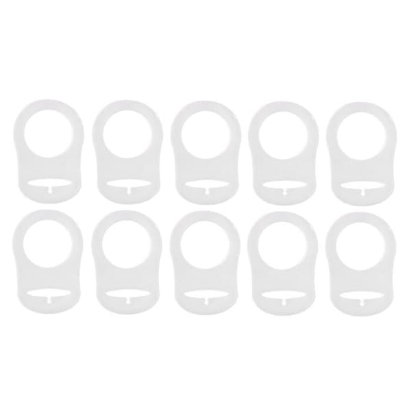10 stk. Knap Silikonering Knapholder Dukkeadapter Transparent