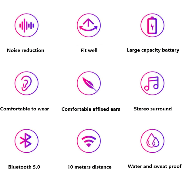 Trådlösa Bluetooth-hörlurar - Färgglada lampor/Hopfällbara/Stor batterikapacitet/Inbyggd mikrofon - Bluetooth 5.0/10 m räckvidd ren vit