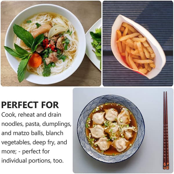 Nudelsi, Rustfrit Stål Nudelkorg Multifunktionel Serveringskorg Køkken Si Afløb