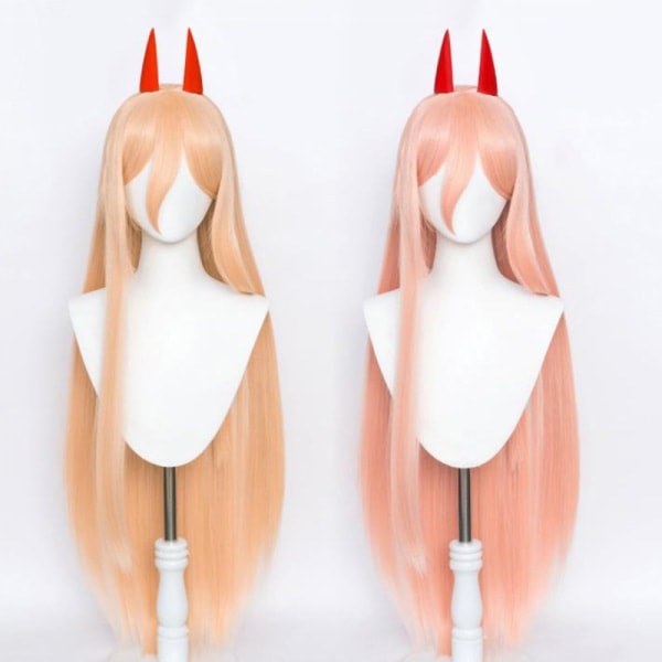 Anime Chainsaw Man Makima Power Cosplay Parykk Lang Oransje