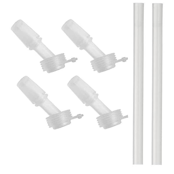 Kompatibel med Camelbak Eddy+ Barnvänlig flaskersättningsventil - 4-pack, 2 sugrör vardera, silikon, miljövänlig white