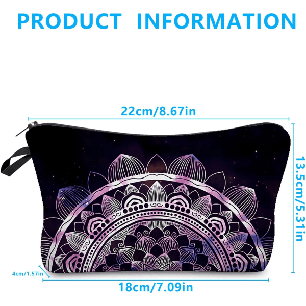 Liten sminkeveske, kosmetisk veske Håndveske Liten pose Case Toalettsaker Organizer Oppbevaring