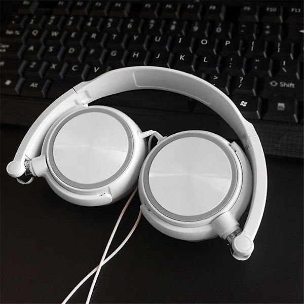 (Erikoiskampanja) Langattomat kuulokkeet mikrofonilla, korvan yli, basso Hifi-ääni, musiikki, stereokuulokkeet iPhone Xiaomi Sony Huawei PC:lle White