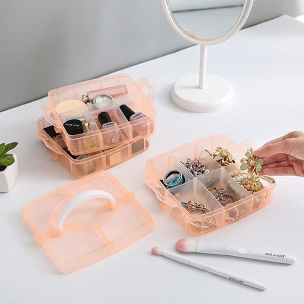 Smykkeskrin Perle Organizer Boks ORANGE Orange
