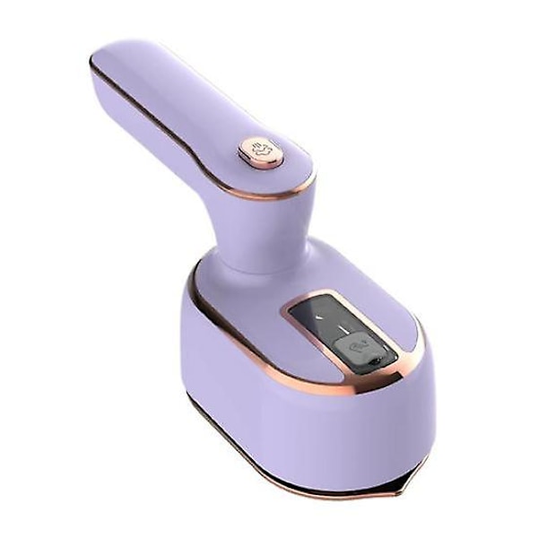 Mini Håndholdt Dampstrygejern med Roterbart Håndtag Tør Våd Anvendelse Letvægts Bærbar Tøjdamper Strygemaskine (FMY) lilla EU Plug purple