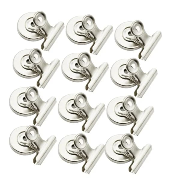 Magnetklämma för kylskåpsmagnettavla - 12-pack stark metall