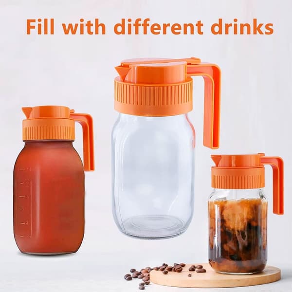 2 stk. Mason Jar Låg Mason Jar Hældetud Konserveringslåg 2 Pcs 2 Pcs