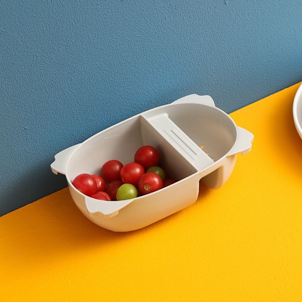 Frukt Avloppskorg Diskhon Sil Vit White