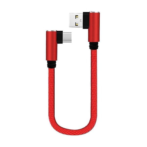 25 cm kort 90 graders USB laddningskabel av typ C USB-C-telefonladdarkabel Vit 25cm