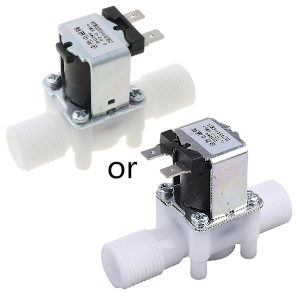 (Specialerbjudande) Elektrisk magnetventil Magnet N/C Vatten Luft Inloppsflödesbrytare 1/2\" DC 24V