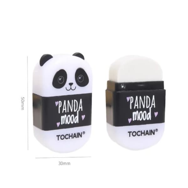 3 stk Panda Design Viskelær Barn Student Skrivesaker Penn