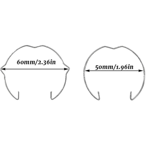 20 stk. lampefesteringer for 50 mm Mr16 Gu10 spotlight, ringklemmer for led halogenlampe null none