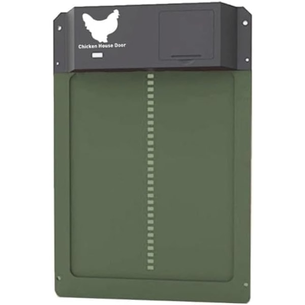 ChickenGuard Premium Automatisk Hönslucka, Automatisk Dörr till Hönshus, Automatisk Kycklingdörr, Hönshus, Hönshus (Grön)