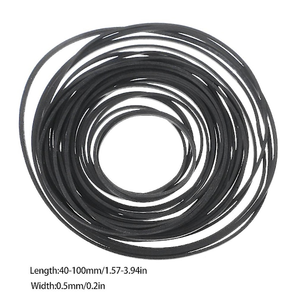 Litteä käyttöhihna levysoittimelle kumivyö LP vinyylilevysoittimelle phono 80kpl