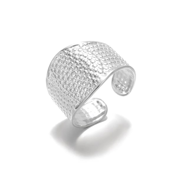 Punk Stil Geometriske Store Ringer Rustfritt Stål Justerbare Brede Ringer For Rock Kvinner Menn Smykker anillo hombre Svart Black Resizable