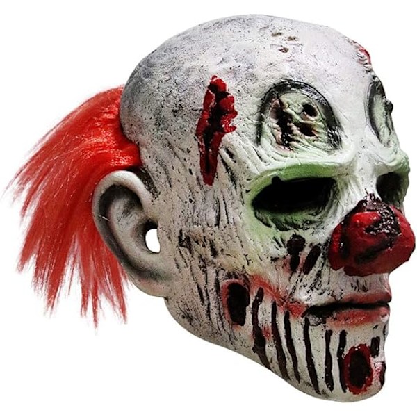 Halloween Läskig Ond Clown Mask Skräck Ansikte Zombie Kostym