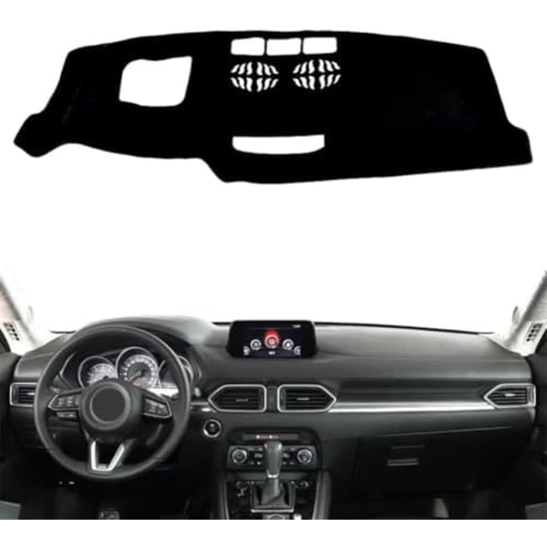 Passar Mazda CX-5 CX5 KF 2017-2024 (med HUD), Bilinstrumentbrädesöverdrag, Halkfri instrumentbrädesmatta, Instrumentbrädesöverdrag, Biltillbehör Lhd-red Edge