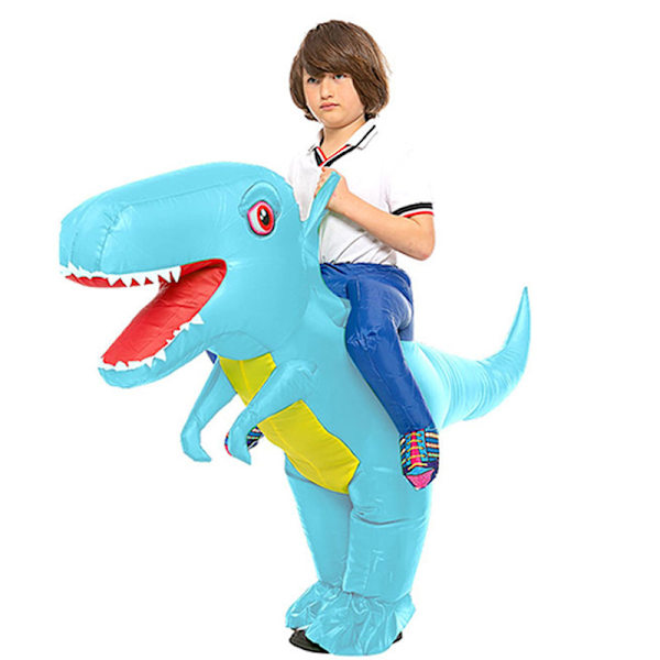 (Specialtilbud) Oppustelig Dinosaur Dukke Kostume Børn Halloween Rekvisitter Sjov Tyrannosaurus Rex Alien Tøj Julekostume_NA