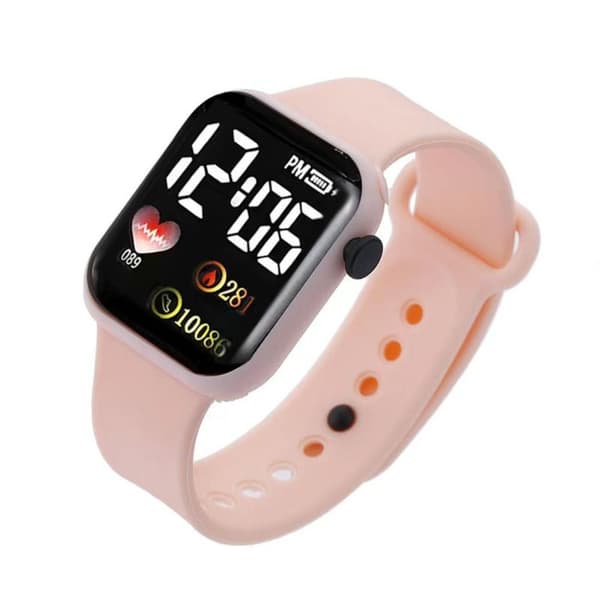 LED elektronisk ur Digitalt ur ROSA pink