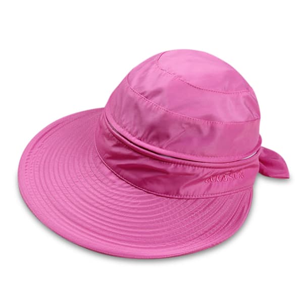 Dame UPF 50+ UV-beskyttelse Konvertibel Strandhat til Pink