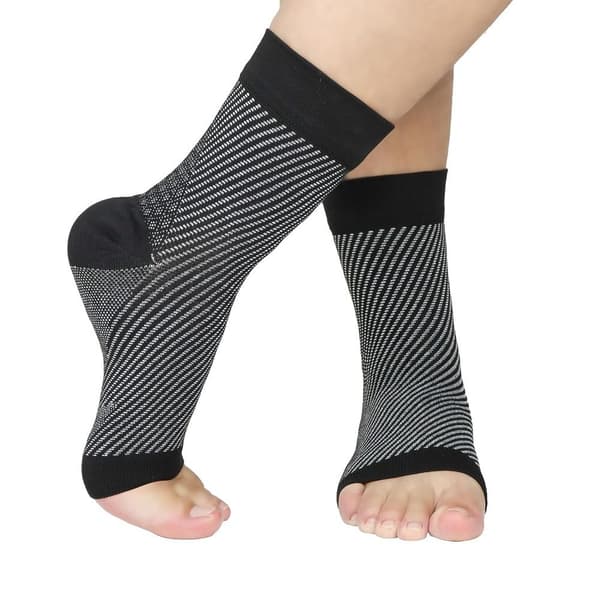 Neuropati sokker Lindrende Kompressionsstrømper SORT S/M Sort Black S/M