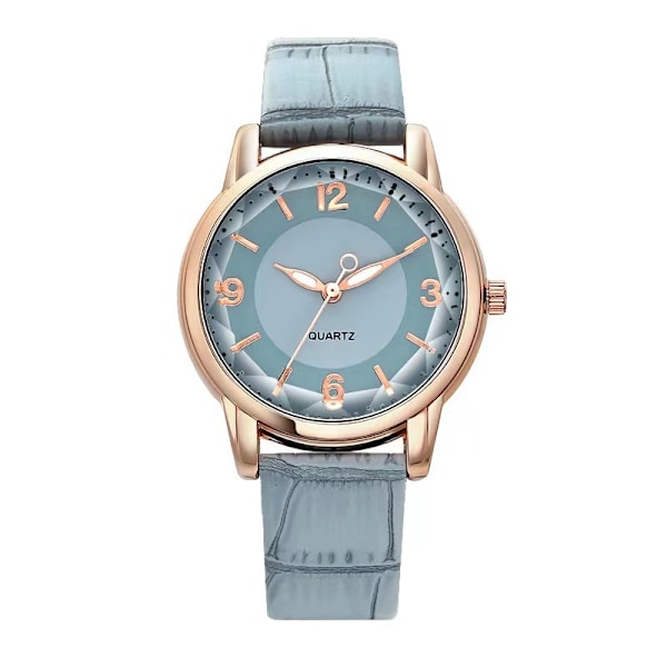 Armbandsur för kvinnor, modern kvarts analog damklocka med läderarmband