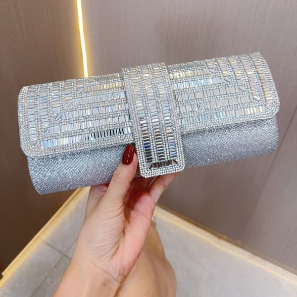 Skuldertaske Håndtaske SØLV silver