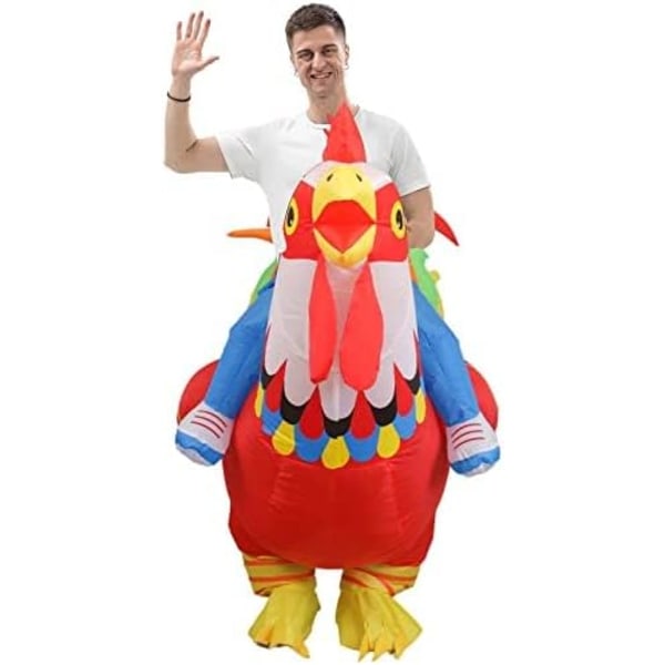 (Erikoiskampanja) Puhallettava asu Puhallettava kananpuku juhliin Halloween Joulu Cosplay Aikuisten koko F&Q aikuinen rainbow adult