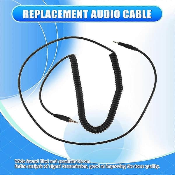 Erstatningslydkabel til Audio-Technica ATH M50X M40X Hovedtelefoner Sort 23 AugT2