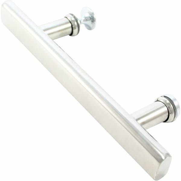 Dusjdørhåndtak i rustfritt stål, 140 mm, hullavstand 14 cm