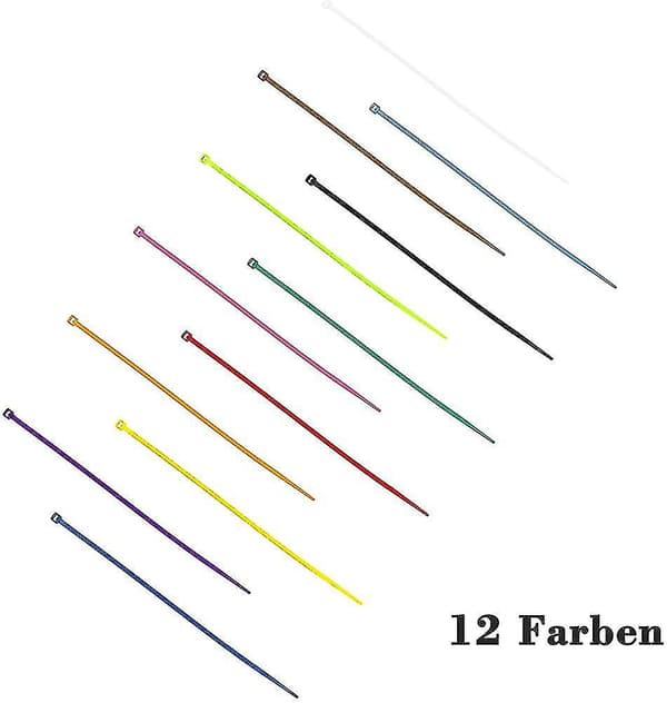 1200 kabelbindere, farvede kabelbindere 100 * 2,5 mm