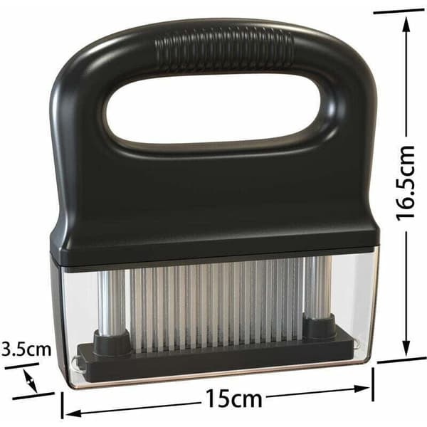 Meat Tenderizer, Meat Tenderizer 48 Ultra Sharp Stainless Steel Needles, Manual Kitchen Tool for Beef Steak Chicken Pork... (Black)