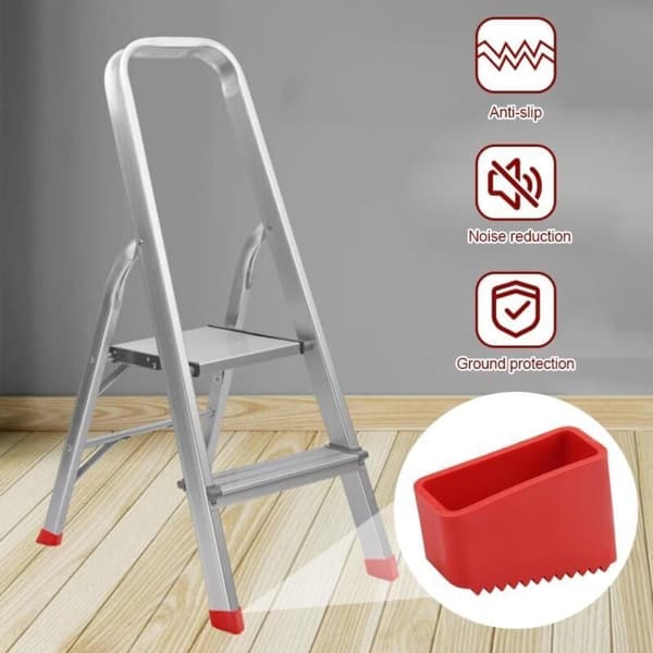 4 Gummifødder til Stiger, 50x20mm Universelle Erstatningsfødder til Foldestiger, Kompatible med DE