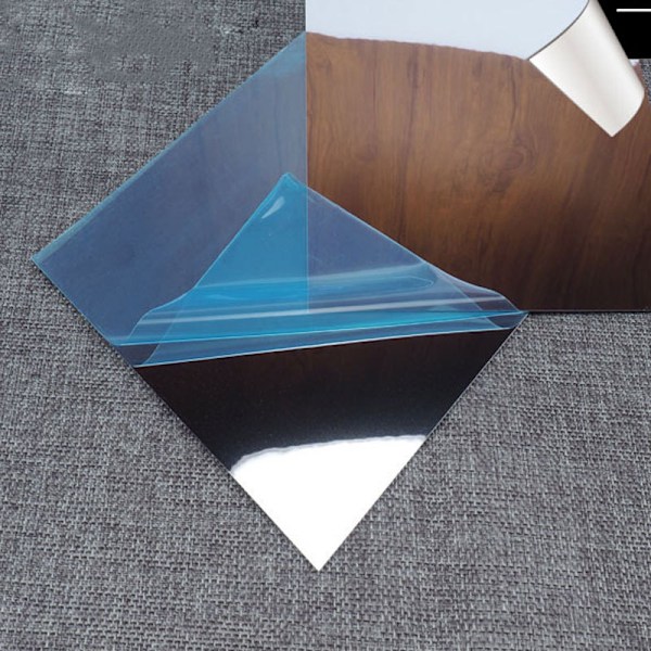 9 stk. - firkantede runde PET akryl speilklistremerker selvklebende helkropp mykt speil DIY baderoms veggklistremerker 15*15cm^^OU
