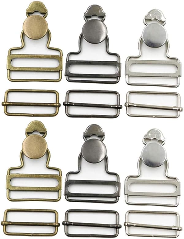 6 sæt seler spænder (38 mm) metal seler erstatningsspænder