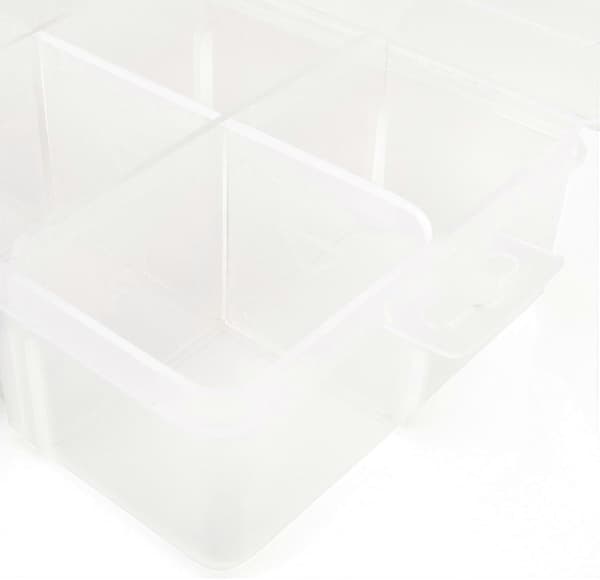 Klar Plast Multifunksjonell Håndverksorganisator 6 Rom Oppbevaringsboks