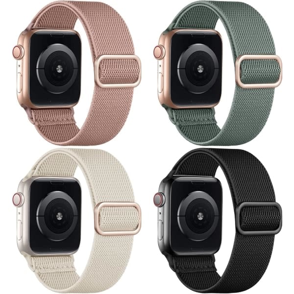 4-pack remmar Kompatibel med Apple Watch 41mm 38mm 40mm Kvinnor Mig