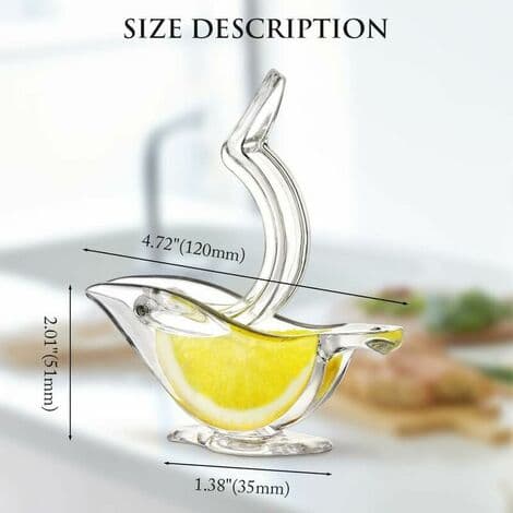 Individuell Citronpress i Deluxe-design, Manuell Citruspress, Handpress, Transparent Akrylservis, Serveringsset (4 ST Vit)