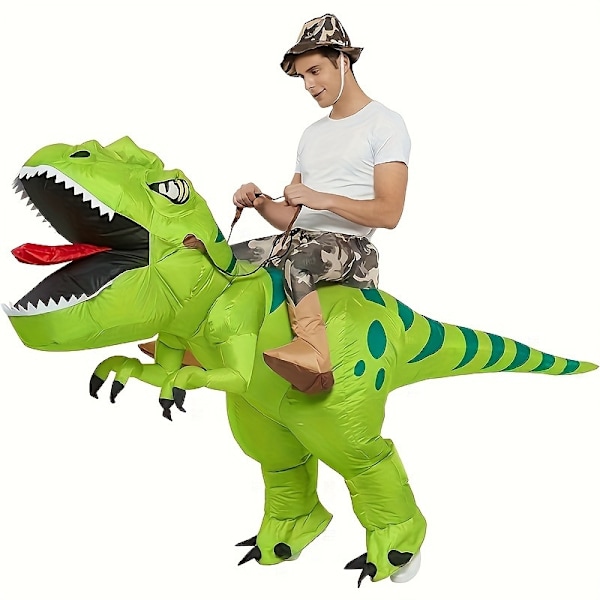 (Erikoistarjoukset) Puhallettava Dinosaurushahmo Puku Lasten Halloween Rekvisiitta Hauska Tyrannosaurus Rex Alien Vaatteet Jouluasu_NA