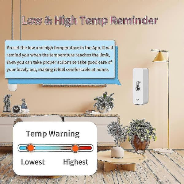 3x Tuya Wifi Temperatur- og fugtighedssensor indendørs termometer hygrometer