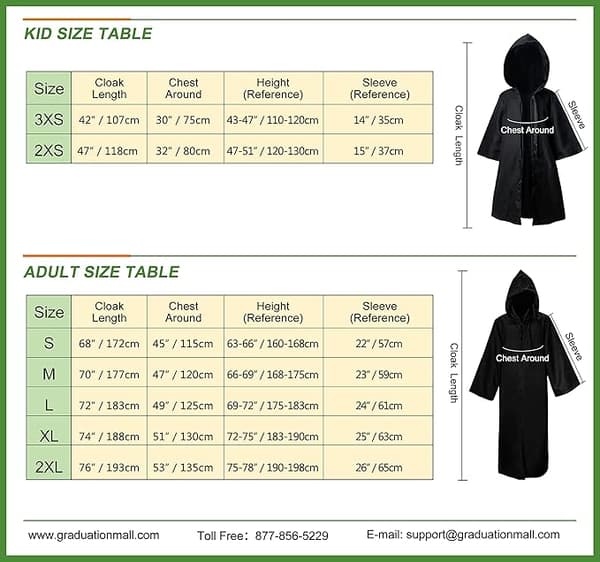 GraduationMall Sith-Kåbe til Voksne Halloween Jedi-Kappe med Hætte Ridder Darth Sidious Star Wars Cosplay Kostume L l