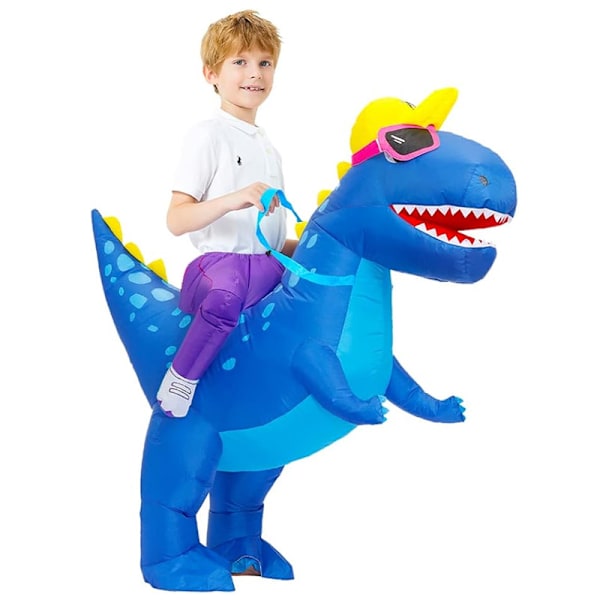 (Specialerbjudanden) Uppblåsbar Dinosaurie Dräkt Barn Halloween Rekvisita Rolig Tyrannosaurus Rex Alien Kläder Juldräkt_NA