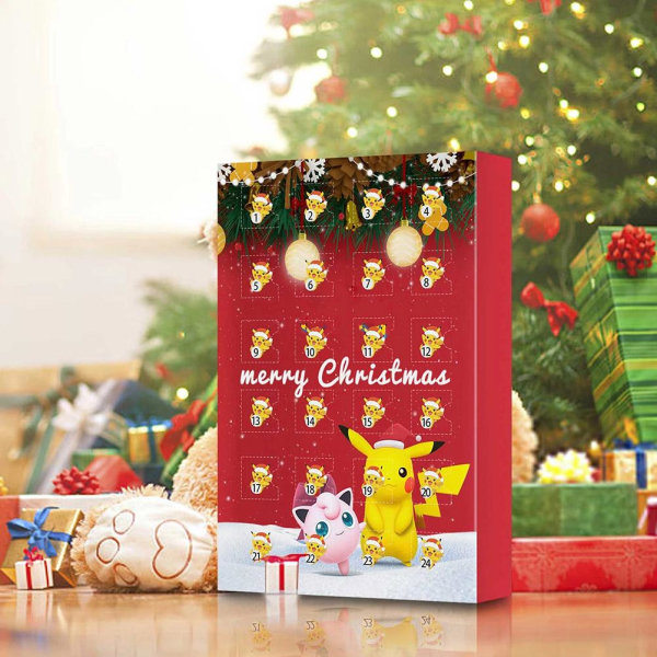 Jul Adventskalender 24 stk Anime Figurer Adventskalender Overraskelsesgaver Æske til Jul Børn Gave