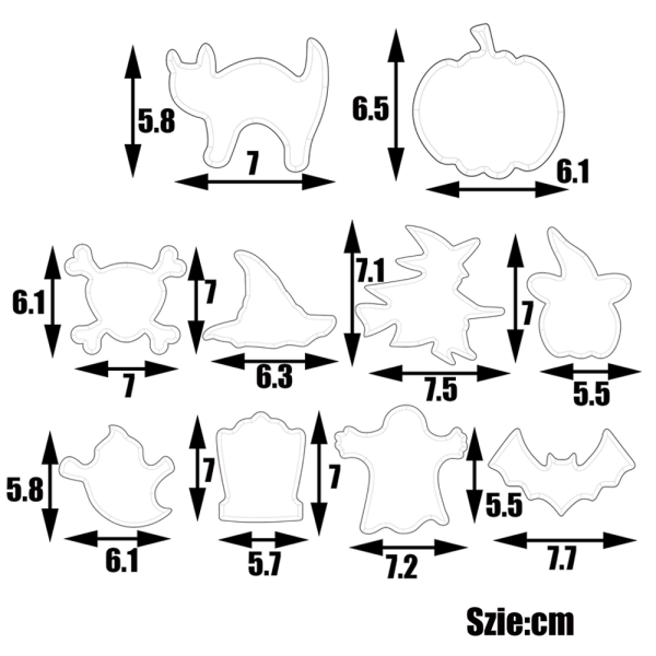 Halloween-kakformset Halloween-kakformar -