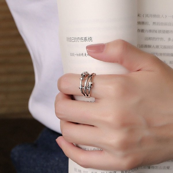 Påskrea! Anxiety Ring 925 Sterling Silver C C C C