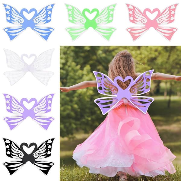 Sommerfugl Fe Vinger Prinsesse Engel Vinge LILLA Purple