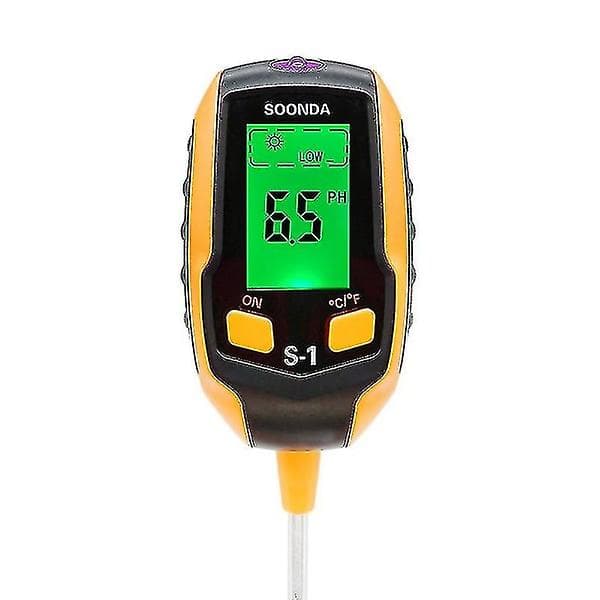 Jord pH-måler 4 i 1 Jordtester Fugt Digital Test