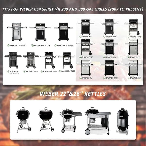 Erstatningstermometer til Weber Spirit 200 og 300 grill