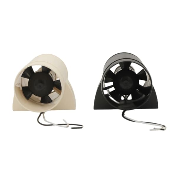 Inch Støjsvag Kanalventilator Inline Kanalventilator Udstødningsventilator 12V 145CFM Sort